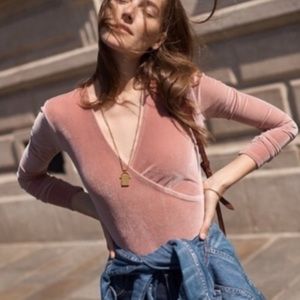 Madewell velvet bodysuit